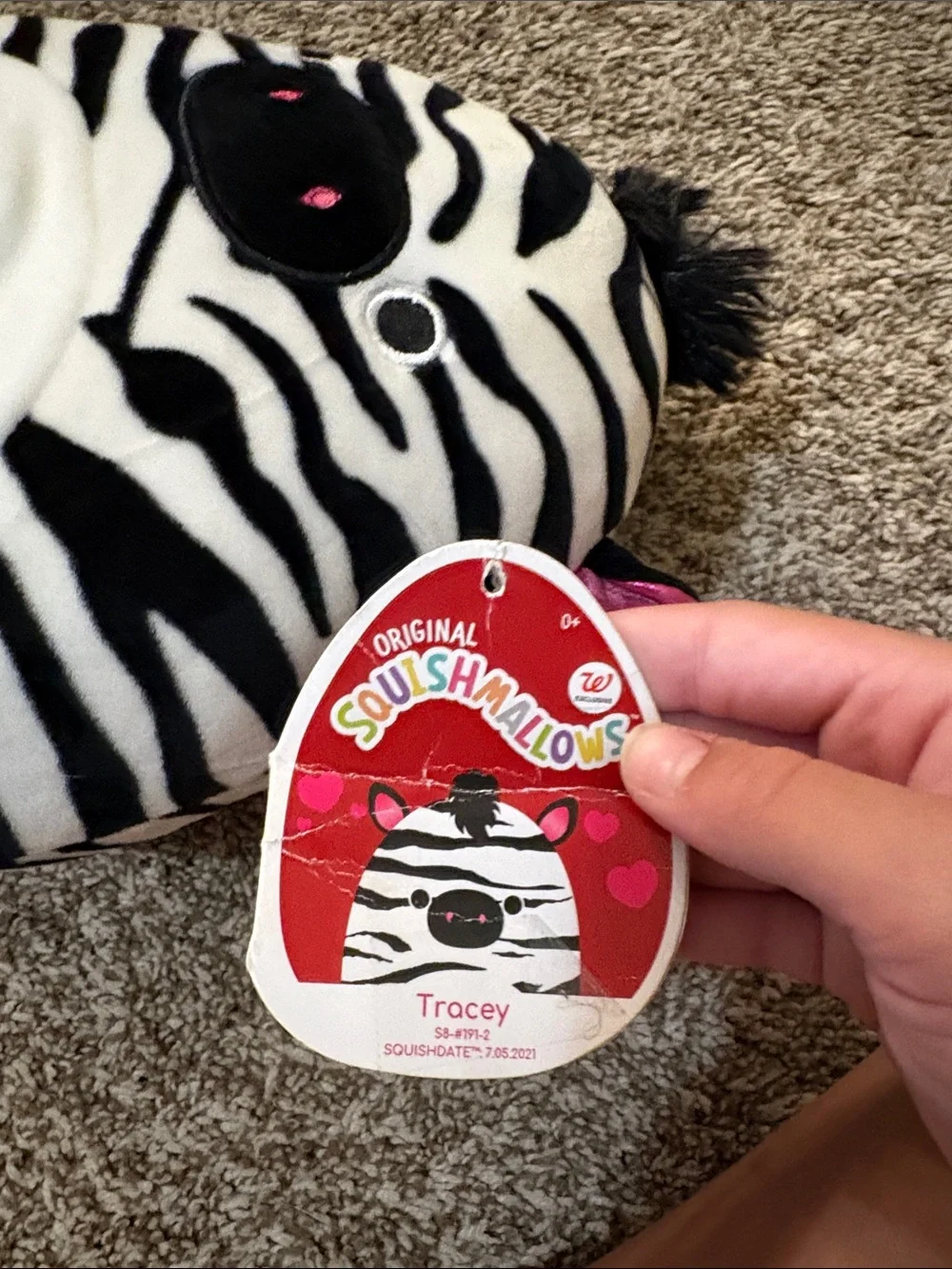 Squishmallows adorable zebra